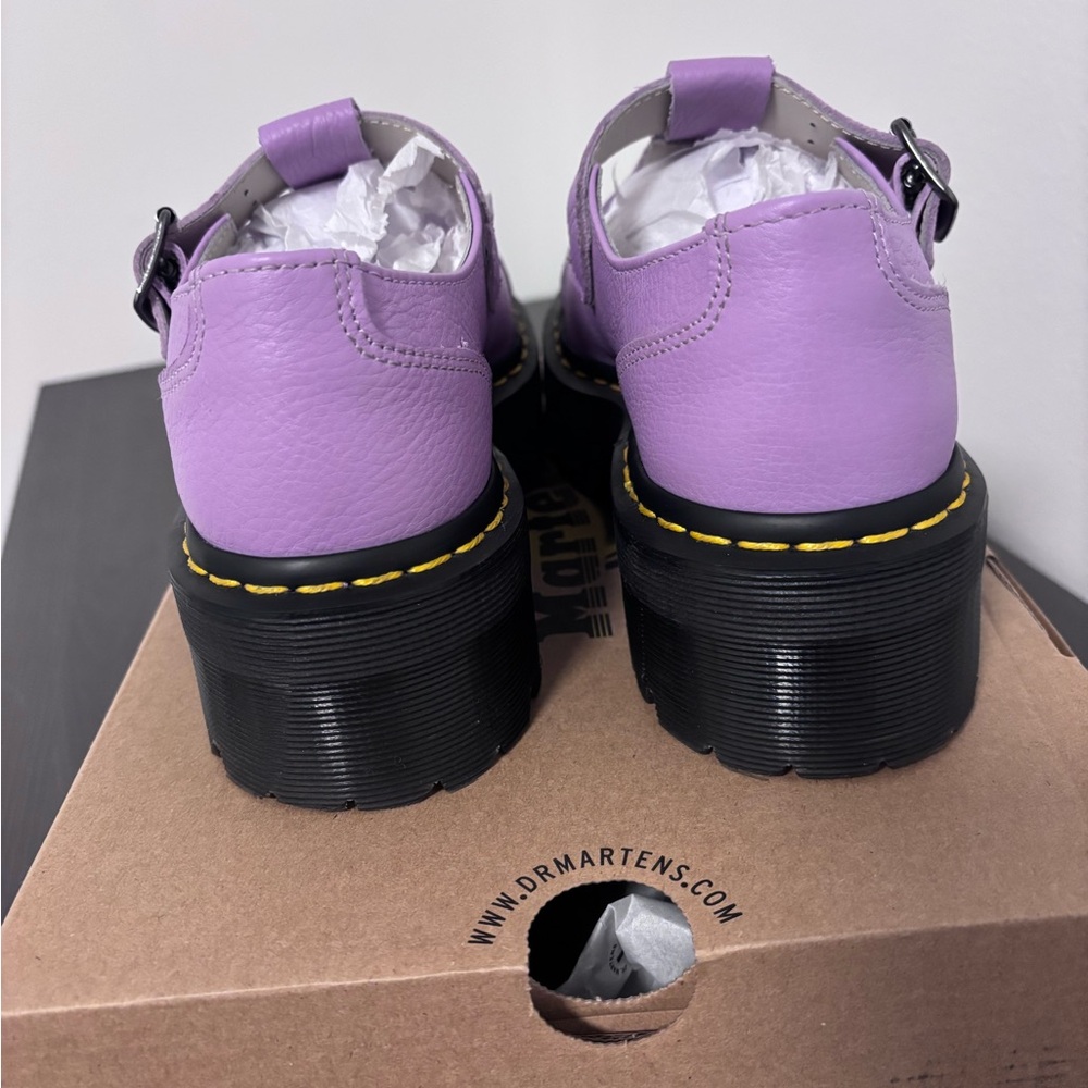 Dr. Martens Purple Bethan Shoes with Black Soles - Picture 4 of 6